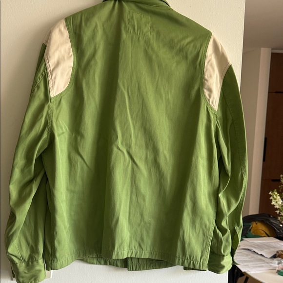 *Designer* Moschino Jeans Oversized Olive Green coach Jacket US34/M Unisex - Picture 7 of 10